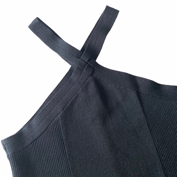 Vintage 90’s: Wayne Rogers ❤︎ Strappy Ribbed Silk Top ❤︎ Cross Front Halter Neck - Picture 10 of 15